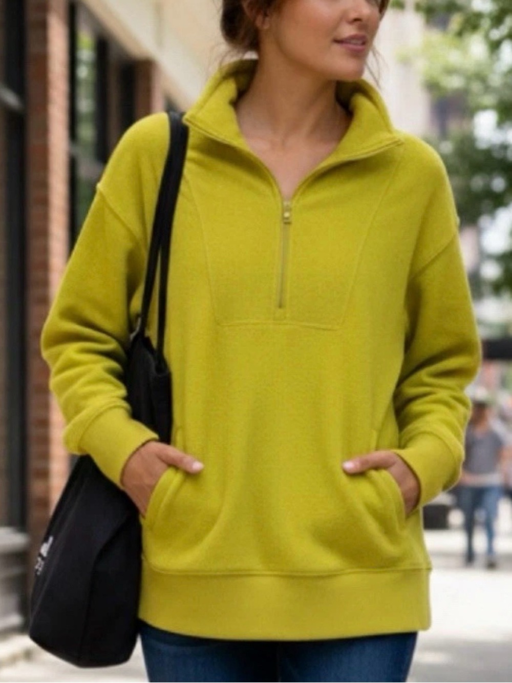 Offline by Aerie  Green/Yellow Terry Pullover